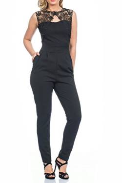 Kendindza Damen Overall Spitze (S, Schwarz Muster 1) von Kendindza Collection