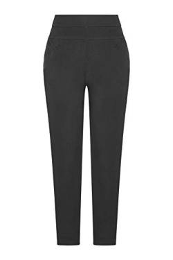 Kendindza Damen Thermo-Hose gefüttert mit Innen-Fleece Blickdicht (Schwarz | Muster: Spitze & Strasssteine, M) von Kendindza Collection