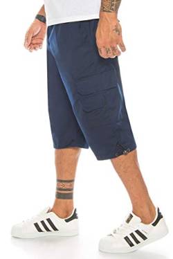 Kendindza Herren Bermuda | 3/4 in Kurze Hose | Gummibund | (Blau, M) von Kendindza Collection