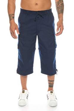 Kendindza Herren Bermuda | abnehmbare Beine Zipp-Off von 3/4 in Kurze Hose (Blau | Muster 1, XXL) von Kendindza Collection