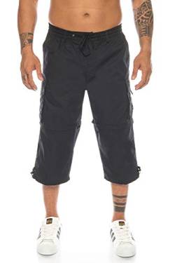 Kendindza Herren Bermuda | abnehmbare Beine Zipp-Off von 3/4 in Kurze Hose (Schwarz | Muster 1, L) von Kendindza Collection