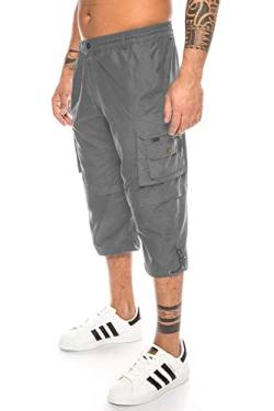 Kendindza Herren Bermuda abnehmbare Beine Zipp-Off von Caprihose 3/4 Knielang in Kurze Sommerhose leicht & Dünn (Grau, XXL) von Kendindza Collection