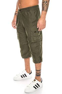 Kendindza Herren Bermuda abnehmbare Beine Zipp-Off von Caprihose 3/4 Knielang in Kurze Sommerhose leicht & Dünn (Khaki, M) von Kendindza Collection