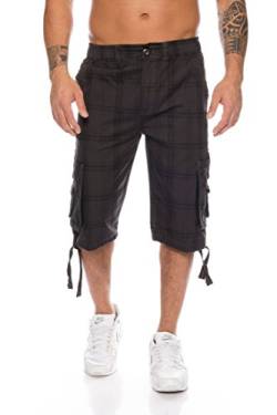 Kendindza Herren Shorts Hose Bermuda Cargo-Shorts 3/4 Sommerhose Capri-Hose Dreiviertel Männer Sommer Herrenshorts kurz Knielang Cargohose Herrenhose Bermudashorts (Grau | 302, L, l) von Kendindza Collection