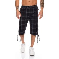 Kendindza Cargoshorts 3/4 Bermuda Shorts Herren, Kurze Hose Herren, Cargobermuda Taschen, Knopf udn Reißverschluss, Cargohose von Kendindza