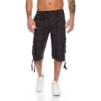 Kendindza Cargoshorts 3/4 Bermuda Shorts Herren, Kurze Hose Herren, Cargobermuda Taschen, Knopf udn Reißverschluss, Cargohose von Kendindza