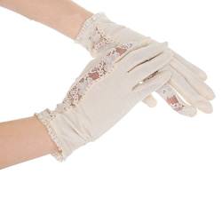 Kenmont Sommer-Frauen-Dots Sun UV-Schutz im Freien 100% Baumwolle Driving-Handschuhe (Lace Gloves) von Kenmont