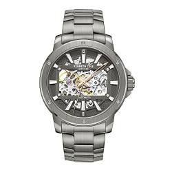 Kenneth Cole Herren-Armbanduhr, automatisch, rund, Skelett-Zifferblatt, selbstaufziehend, wasserabweisend, Gun, Modern von Kenneth Cole New York