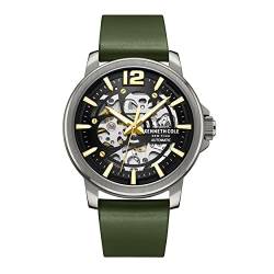 Kenneth Cole New York Herren-Automatikuhr, 44 mm, Skelett-Design, Oliv/Blatt für mich (Leaf It to Me), Automatikuhr von Kenneth Cole New York