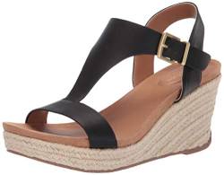 Kenneth Cole REACTION Damen Card Keilsandalen mit T-Riemen, Schwarz, 39 EU von Kenneth Cole REACTION