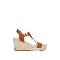 Kenneth Cole REACTION Damen T-Strap Wedge Keilabsatz-Sandale, hautfarben, 36 EU von Kenneth Cole REACTION