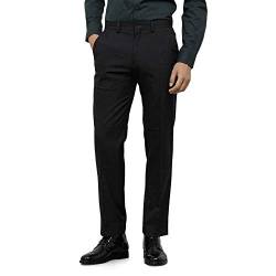 Kenneth Cole REACTION Herren Stretch Modern Fit Flat-Front Hose, schwarz, 33W / 32L von Kenneth Cole REACTION