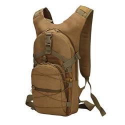 Ketamyy Militär Bike Rucksack Camouflage Casual Wasserdicht Mehrfachtasche Dauerhaft Reise Taktische Reisen Trekking Wanderrucksack Sport Klein Tasche 15L Herren Damen Army Backpack Khaki von Ketamyy