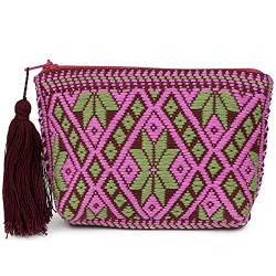 Ketzaly Münztasche: 100 % Baumwolle Münzbörse für Frauen,niedliche Geldbörse mit lebendigen Farben, Handgewebt, handgefertigt von Ketzaly