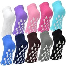 Kevaler 10 Paar Yoga Socken für Damen Baumwolle Anti-Rutsch-Socken Stoppersocken Rutschsocken Antirutsch Sportsocken für Sport Yoga Pilates Gymnastik Krankenhaus Schwangere, 35-42 von Kevaler