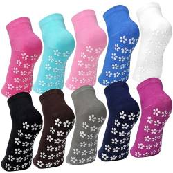Kevaler 10 Paar Yoga Socken für Damen Baumwolle Anti-Rutsch-Socken Stoppersocken Rutschsocken Antirutsch Sportsocken für Sport Yoga Pilates Gymnastik Krankenhaus Schwangere, 35-42 von Kevaler