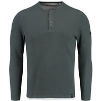 Key Largo Strickpullover Sandro für Herren double Layer Look einfarbig körperbetont MSW00161 von Key Largo