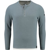 Key Largo Strickpullover Sandro für Herren double Layer Look einfarbig körperbetont MSW00161 von Key Largo