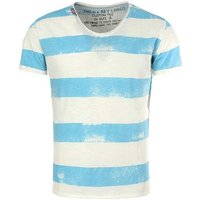 Key Largo T-Shirt Airflight vintage Look MT00238 V-Auschnitt gestreift kurzarm slim fit von Key Largo