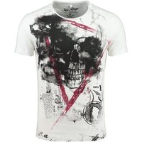 Key Largo T-Shirt Hype Skull Print vintage Look MT00340 Rundhals-Auschnitt bedruckt kurzarm slim fit von Key Largo