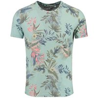 Key Largo T-Shirt MT00487 Palermo Hawaii Look Blumenmuster Rundhalsauschnitt allover Print kurzarm slim fit von Key Largo