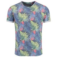 Key Largo T-Shirt MT00488 Leaf Hawaii Look Blumenmuster Rundhalsauschnitt allover Print kurzarm slim fit von Key Largo