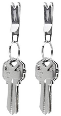 KeySmart Nano Clip - Schlüsselring Taschen Clip - Fixiere deinen Schlüsselbund an der Hose oder Tasche und eliminiere voll gefüllte Hosentaschen (2er Pack) von KeySmart