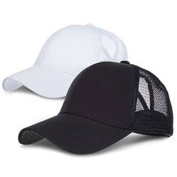 Basecap Damen Kappe Sommer aus Mesh Pferdeschwanz Cap Baseballmütze Schnell Trocknend | Atmungsaktiv | Leichte Sonnenschutz Kappe Verstellbare Baseball Cap Damen Freizeit Kappe von Kfnire