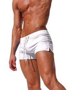 Kfnire Bademode, Boxershorts, Badeshorts mit kurzen Badeshorts, C_Weiß, X-Large von Kfnire