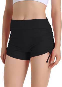 Kfnire Badeshorts Damen Badehose Hohe Taille Bauchkontrolle Schwimmhose Einstellbar Seitliche Krawatte Schnell Trocknend Badeshorts für Damen von Kfnire