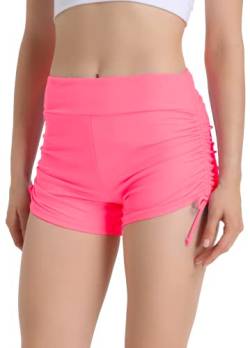 Kfnire Badeshorts Damen Badehose Hohe Taille Bauchkontrolle Schwimmhose Einstellbar Seitliche Krawatte Schnell Trocknend Badeshorts für Damen von Kfnire