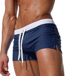 Kfnire Herren-Shorts, Badehose schnell trocknend Strand surfen Running Baden Shorts Boxer Unterhose (EU XL =Tag XXL, Navy) von Kfnire