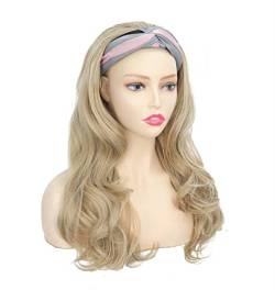 Damen-Haarband-Perücke, einteilig, langes, gewelltes, lockiges Haar, Hochtemperatur-Seiden-Chemiefaser-Haarkopfbedeckung, 60 cm Modedekoration (Color : 3, Size : 65 cm) von KiHene