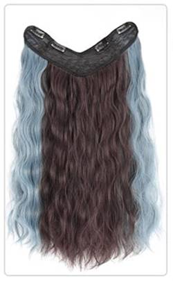 Damen-Perücke, U-förmig, unsichtbar, nicht abfärbend, Wasserwellenmuster, modisches langes lockiges Haar Modedekoration (Color : 2, Size : 55 cm) von KiHene
