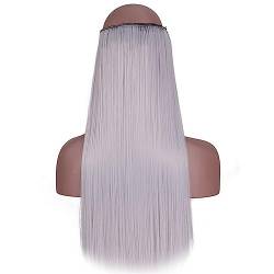 Damen-Perücke, langes, glattes Haar, Ersatzstück, 60 cm, Hochtemperatur-Seidenweiche Perücke Modedekoration (Color : 12, Size : 24 inch) von KiHene
