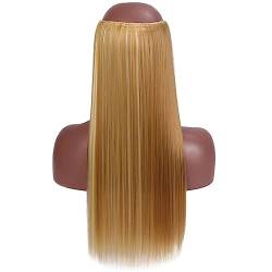 Damen-Perücke, langes, glattes Haar, Ersatzstück, 60 cm, Hochtemperatur-Seidenweiche Perücke Modedekoration (Color : 8, Size : 24 inch) von KiHene