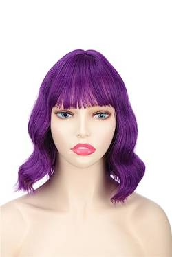 Modische Damen-Perücke, Bobo-Kopf, kurzes lockiges Haar, Kopfset, Hochtemperatur-Seide, flauschig, viele Farben Modedekoration (Color : 15, Size : 1) von KiHene