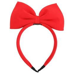 Kichvoe Bowknot-Stirnbänder bogen kostüm zubehör Schleife haarschmuck Haarband Bowknot-Haribands Kinderhaare überdimensioniert Stirnband Krawatte Haarring Damen Kopfbedeckung rot von Kichvoe