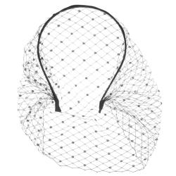 Kichvoe Hochzeitsschleier-Stirnband 1920Er Jahre Flapper Fascinator Mesh Schleier Stirnband Braut Hochzeit Teeparty Fascinator Schleier Party Stirnband Kopfschmuck Für Frauen Mädchen von Kichvoe