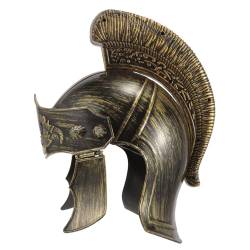Kichvoe Römischer Soldatenhelm Antiker Römischer Kämpferhelm Erwachsene Cosplay Griechischer Gladiator Kostüm Kopfbedeckung Römische Kopfbedeckung Mittelalterlicher Stil Helm-Requisite von Kichvoe