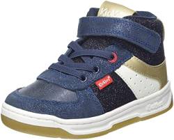 Kickers Baby-Mädchen Kickalien Sneaker, Marineblau, goldfarben, 21 EU von Kickers