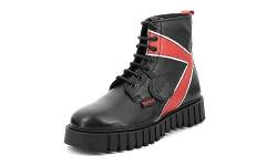 Kickers Damen Kick Fabulous Springerstiefel, Schwarz/Rot, 40 EU von Kickers