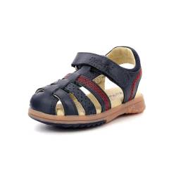 Kickers Unisex Kinder Platinium Peeptoe Sandalen, Blau (Marine 10), 23 EU von Kickers