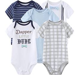 Kiddiezoom Baby-Body, Hose, Kleinkinder-Einteiler, Bekleidungs-Sets für Jungen und Mädchen aus Baumwolle, Mützen, Kratzfäustlinge Gr. 56, Bds5199 von Kiddiezoom