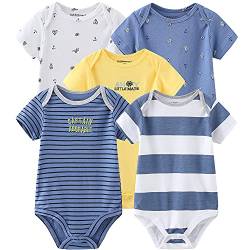 Kiddiezoom Baby-Body, Hose, Kleinkinder-Einteiler, Bekleidungs-Sets für Jungen und Mädchen aus Baumwolle, Mützen, Kratzfäustlinge Gr. 68, Bds5068 von Kiddiezoom