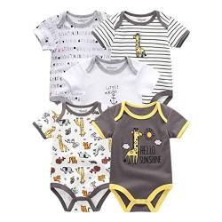 Kiddiezoom Baby-Body, Hose, Kleinkinder-Einteiler, Bekleidungs-Sets für Jungen und Mädchen aus Baumwolle, Mützen, Kratzfäustlinge Gr. 68, Bds5916 von Kiddiezoom