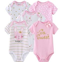 Kiddiezoom Baby-Body, Hose, Kleinkinder-Einteiler, Bekleidungs-Sets für Jungen und Mädchen aus Baumwolle, Mützen, Kratzfäustlinge Gr. 80, Bds5200 von Kiddiezoom