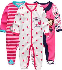 Kiddiezoom Baby-Jungen Mädchen Schlafstrampler, 3er Pack von Kiddiezoom