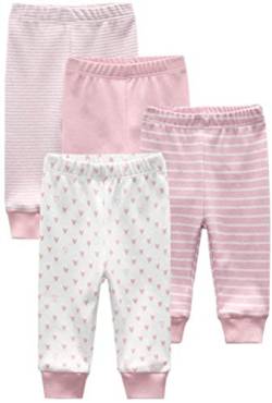 Kiddiezoom Unisex Babyhose für Mädchen Jungen Baby Jogginghose, 4er-Pack von Kiddiezoom