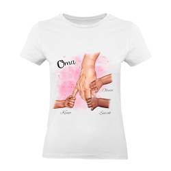 Kiddle-Design Oma T-Shirt Geburtstag Personalisiert für Oma Enkel Enkelin Baby Geschenk Kinder Oma Geschenk Muttertag L von Kiddle-Design